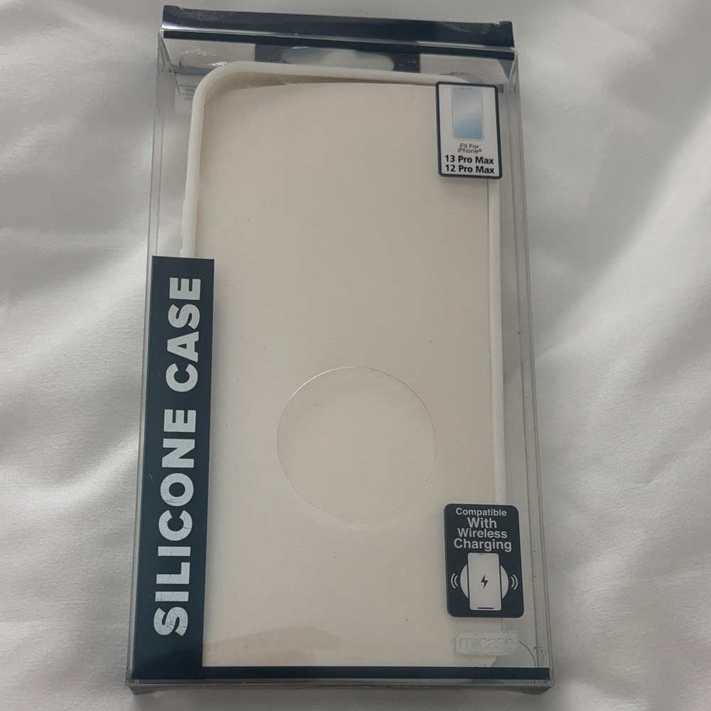 Silicone Phone Case for iPhone 13 Pro Max / 12 Pro Max - White